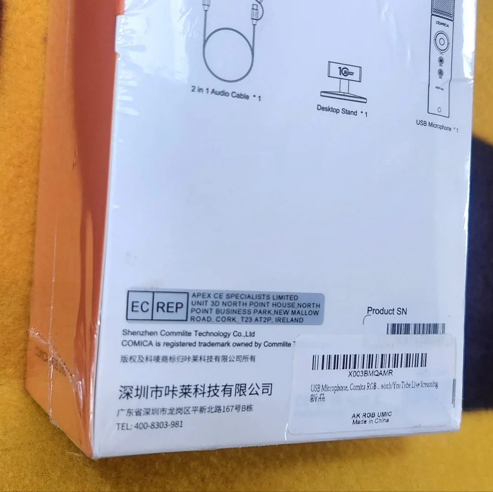 Comica RGB Umic USB Microphone for iPhone Android laptop Computer New Sealed Box